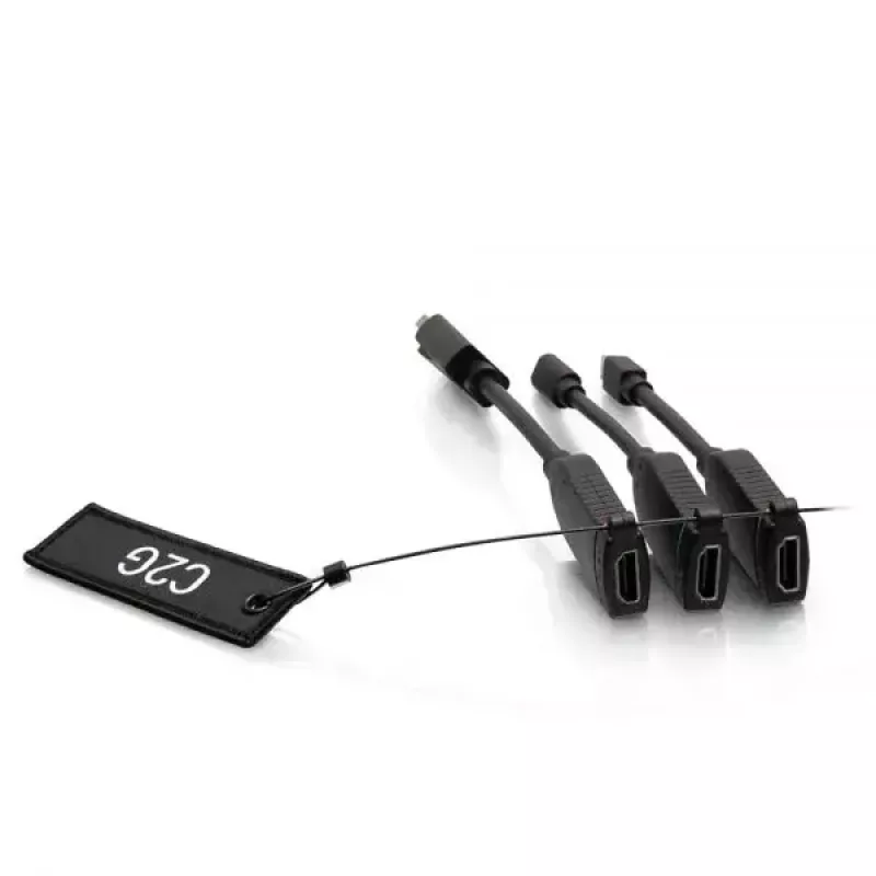 C2G Universal 4K HDMI Dongle Adapter Ring Mini DisplayPort DisplayPort USB-C