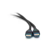 C2G 0,9 m Performance Series itin lankstus didelės spartos HDMI laidas, 4K 60Hz, skirtas montuoti sienoje