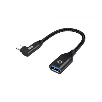 Conceptronic ABBY19B USB 3.2 Gen 2 90° kampuotas prie USB-A OTG adapteris