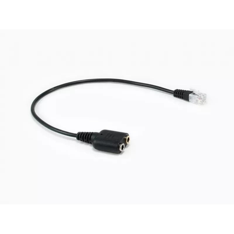 Equip RJ9 į 3,5 mm ausinių garso adapteris, juodas, 0,25 m