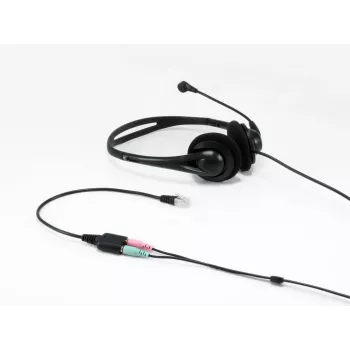 Equip RJ9 į 3,5 mm ausinių garso adapteris, juodas, 0,25 m