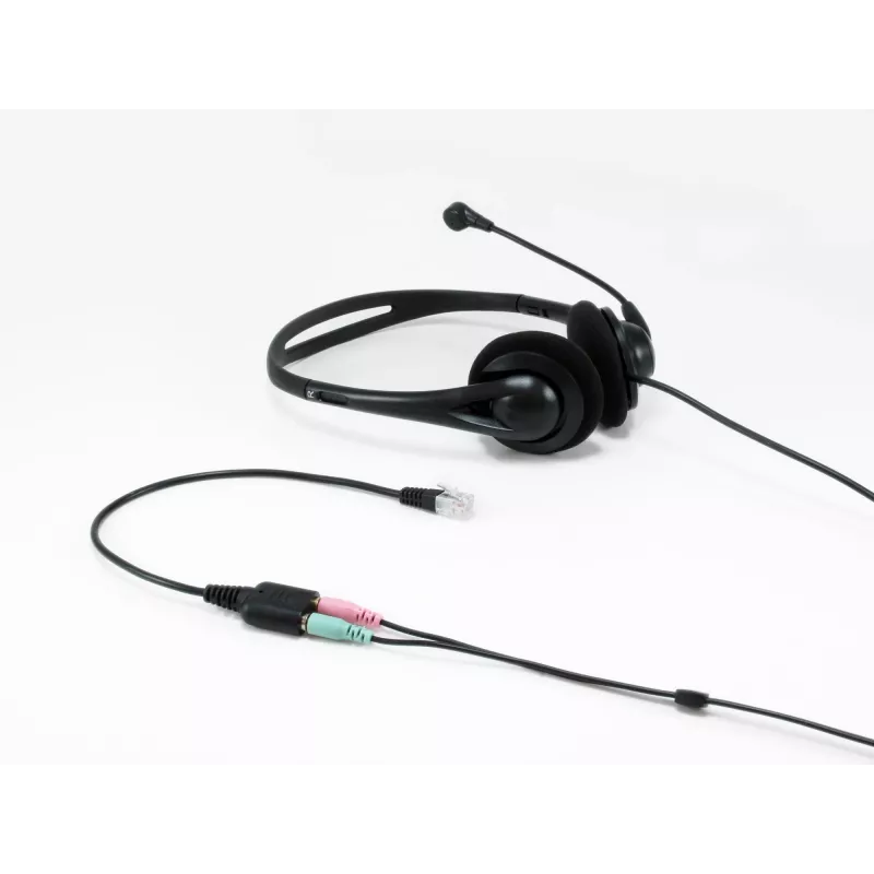 Equip RJ9 į 3,5 mm ausinių garso adapteris, juodas, 0,25 m