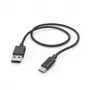 Hama įkrovimo laidas, USB-A - USB-C, 1 m, 480 Mbit/s, juodas