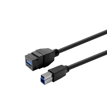 USB 3.0 A–moteriška į A–moterišką kabelis VivoLink PROKEYUSB3AFBM3B, juodas