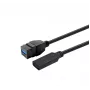 VivoLink USB 3.0 Type A į Type A laidas 0,2 m — juodas