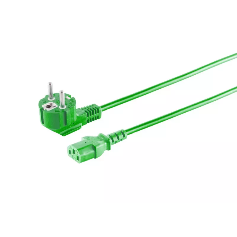 Microconnect MC-SCHUANGC13300G maitinimo laidas žalias 3 m maitinimo kištukas E+F tipo C13 įvorė