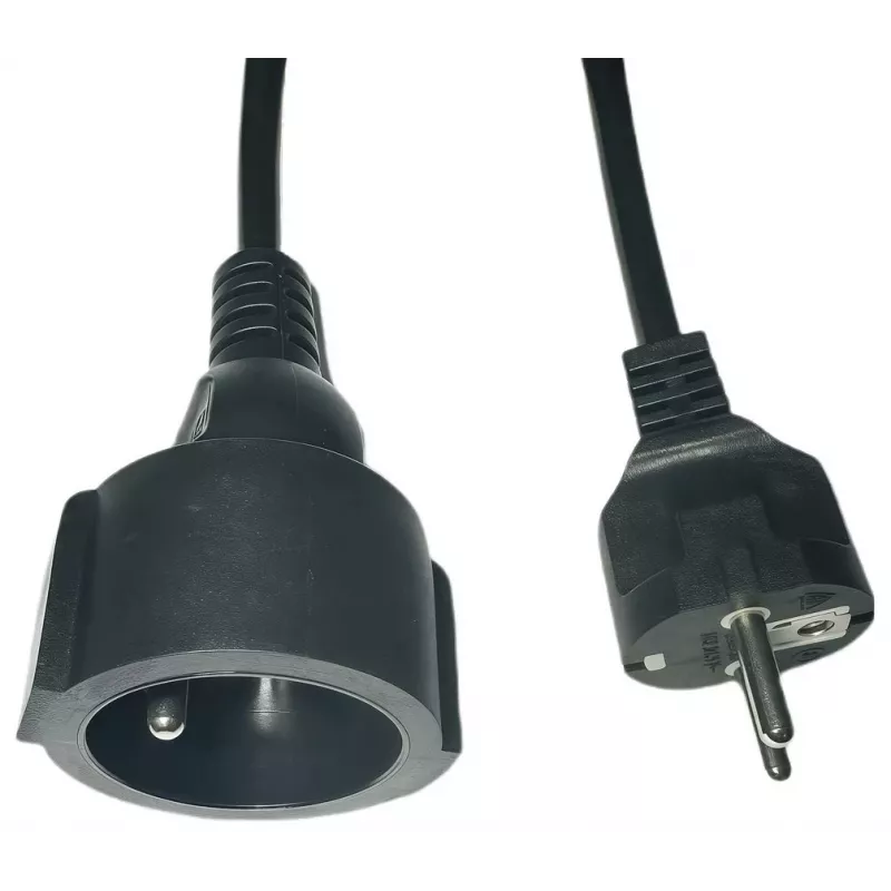 Maitinimo ilgintuvas MicroConnect MC-PE0500FRB 500 cm su EU kištuku, juodas