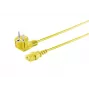 Microconnect MC-SCHUANGC13180Y maitinimo kabelis Geltonas 1,8 m Power plug type E+F C13 coupler