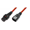 Microconnect MC-C13C14LOCK-2M maitinimo kabelis Raudona C13 lizdas C14 kištukas