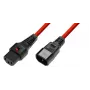 Maitinimo laidas MicroConnect MC-C13C14LOCK-2.5MR — IEC C13 į C14, fiksavimo spaustukas, 2,5 m