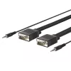 Vivolink PROVGAS15 vaizdo kabelio adapteris 15 m VGA (D-Sub) + 3,5 mm juoda