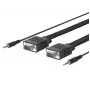 Vivolink PROVGAS15 vaizdo kabelio adapteris 15 m VGA (D-Sub) + 3,5 mm juoda