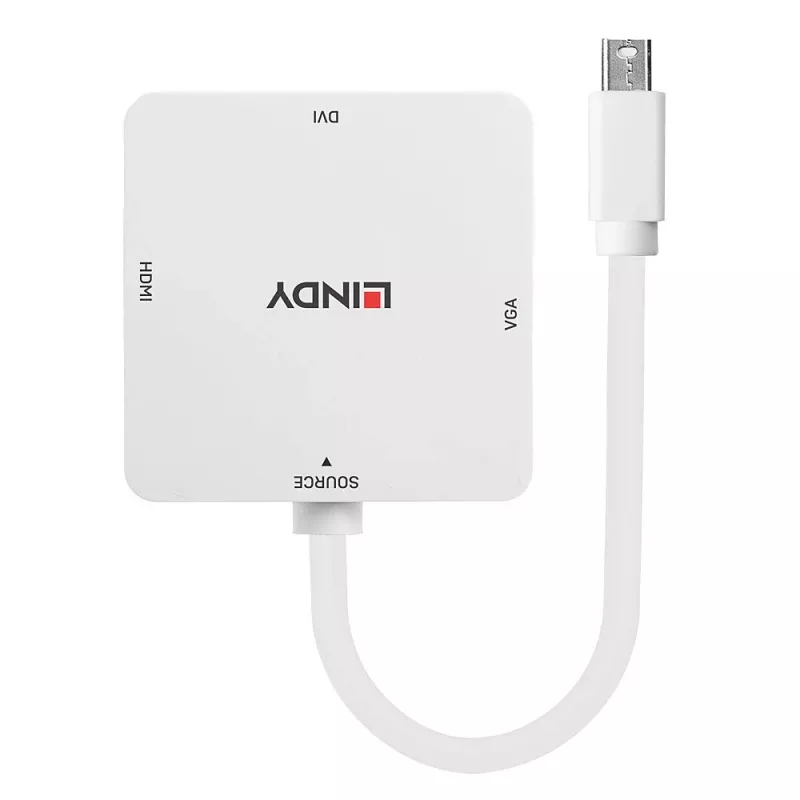 Lindy Mini DisplayPort 1.2 į HDMI 1.4, DVI ir VGA keitiklis
