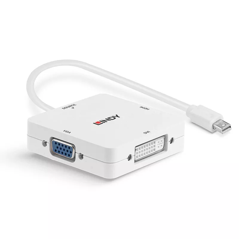 Lindy Mini DisplayPort 1.2 į HDMI 1.4, DVI ir VGA keitiklis