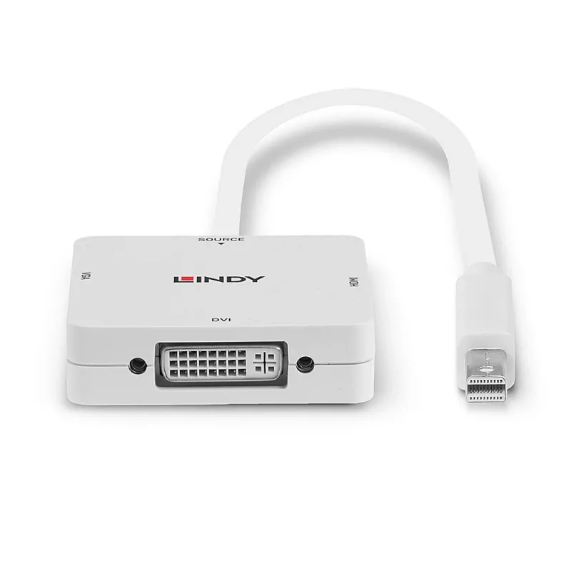Lindy Mini DisplayPort 1.2 į HDMI 1.4, DVI ir VGA keitiklis