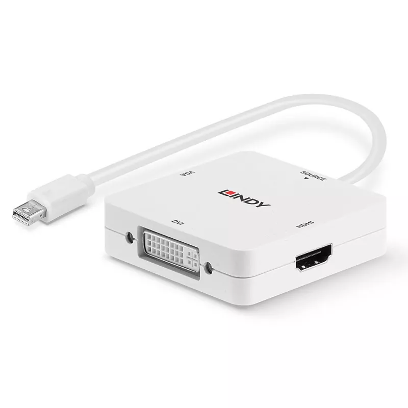 Lindy Mini DisplayPort 1.2 į HDMI 1.4, DVI ir VGA keitiklis