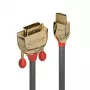 Lindy 3m HDMI į DVI-D laidas, Gold Line, HDMI Type A (Standard), DVI-D, Kištukas, Kištukas, Auksas, 1920 x 1200 pikselių
