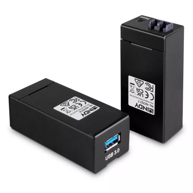 AV siųstuvas ir imtuvas Lindy 200m šviesolaidinis USB 3.0 plėtiklis
