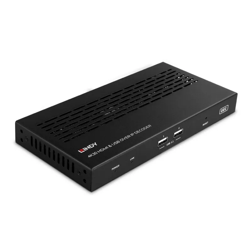 AV imtuvas Lindy 4K30 HDMI ir USB per IP sistemą – Dekoderis