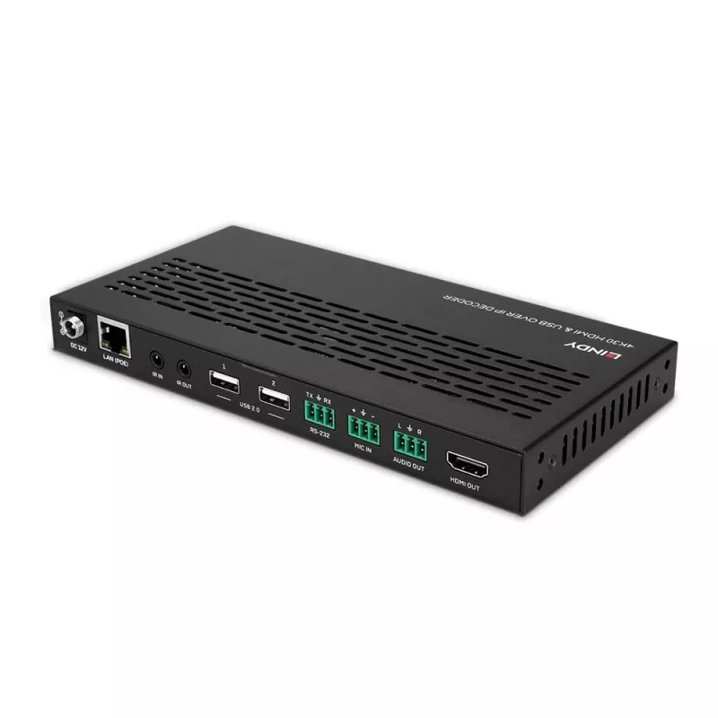 AV imtuvas Lindy 4K30 HDMI ir USB per IP sistemą – Dekoderis