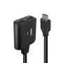 Lindy 2 prievadų HDMI 4K60 skirstytuvo kabelis, juodas, 3840x2160