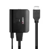 Lindy 2 prievadų HDMI 4K60 skirstytuvo kabelis, juodas, 3840x2160