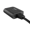 Lindy 2 prievadų HDMI 4K60 skirstytuvo kabelis, juodas, 3840x2160