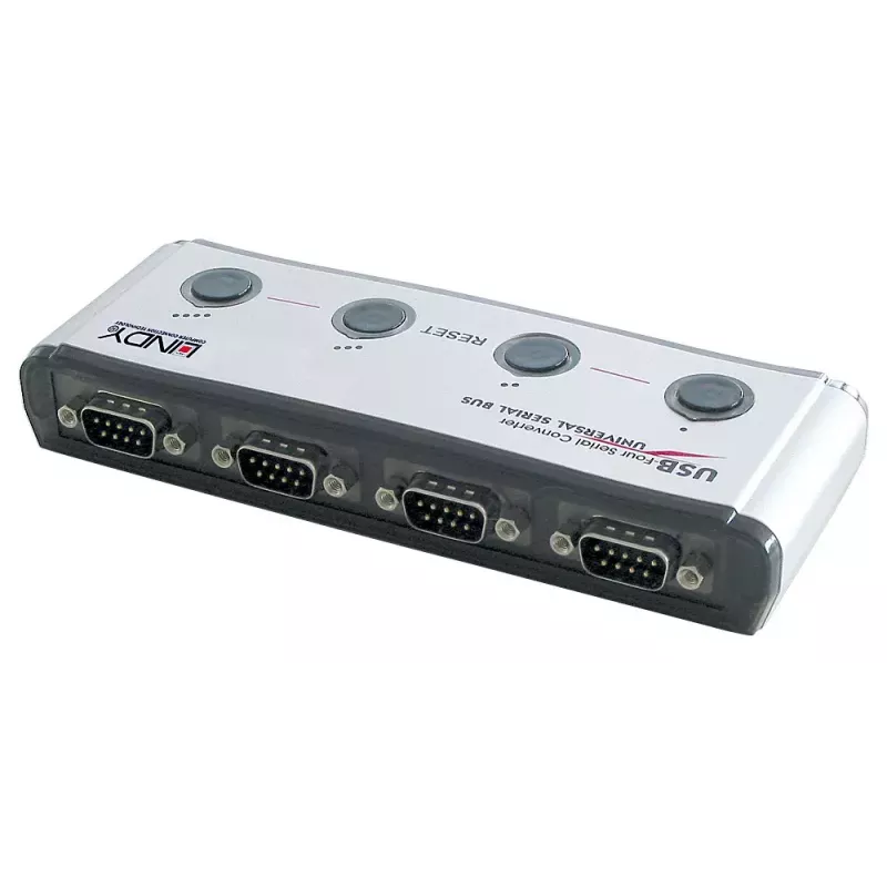 USB į 4 prievadų nuoseklųjį keitiklį Lindy 42858