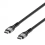 Manhattan USB-C į USB-C laidas 240 W 2 m kištukas-kištukas juodas 480 Mbps