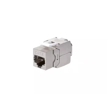 Equip Cat 8.1 ekranuotas „Keystone“ lizdas, įrankių nereikalaujantis, 8 vnt., nerūdijantis plienas, RJ-45