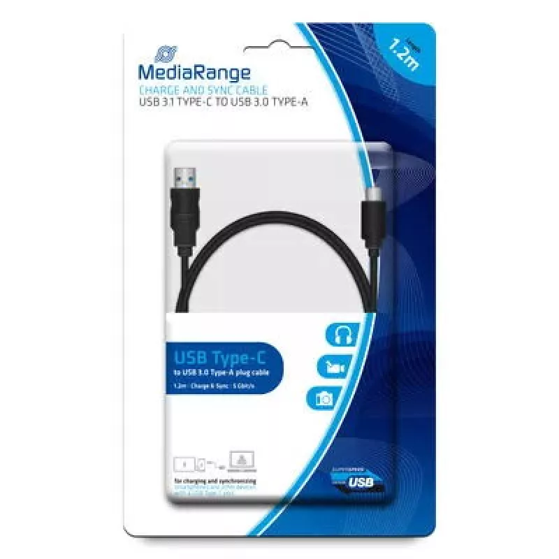 USB laidas MediaRange MRCS160 USB 3.2 Gen 1 1,2 m