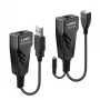 Lindy 100 m USB 2.0 Cat.6 plėtiklis, Tinklo siųstuvas ir imtuvas, 100 m, 480 Mbit/s, Cat5e, Cat6, CH317Q, CH536G, juodas
