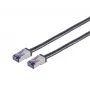 Lanview LVN-CAT6A-FLEX-25CM tinklo kabelis Juoda 0,25 m S/FTP (S-STP)
