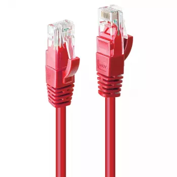 Tinklo kabelis Lindy 3m Cat.6 RJ-45 U/UTP raudonas