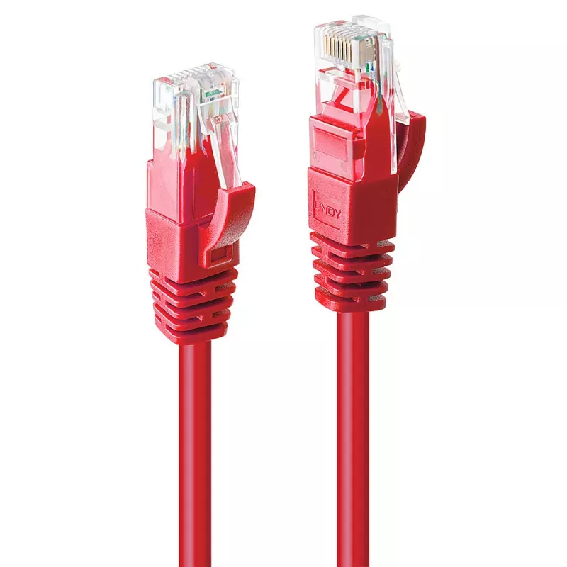 Tinklo kabelis Lindy 15 m Cat.6 RJ-45 U/UTP raudonas