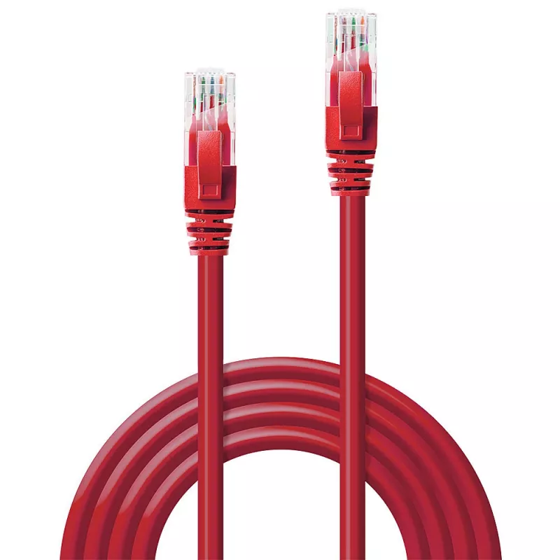 Tinklo kabelis Lindy 30 m Cat.6 RJ-45 U/UTP raudonas