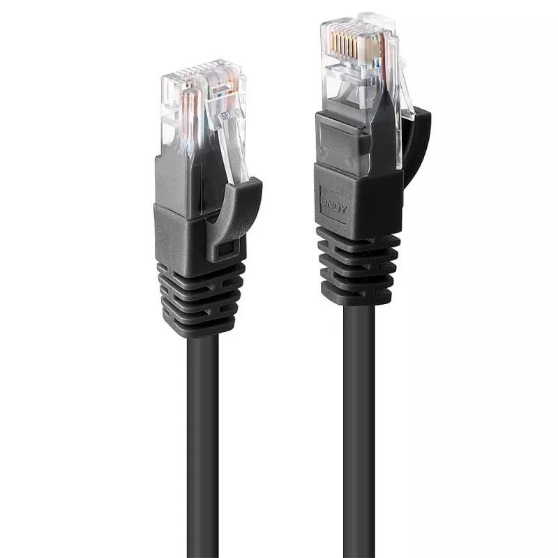 Tinklo kabelis Lindy 30 m Cat.6 RJ-45 U/UTP juodas