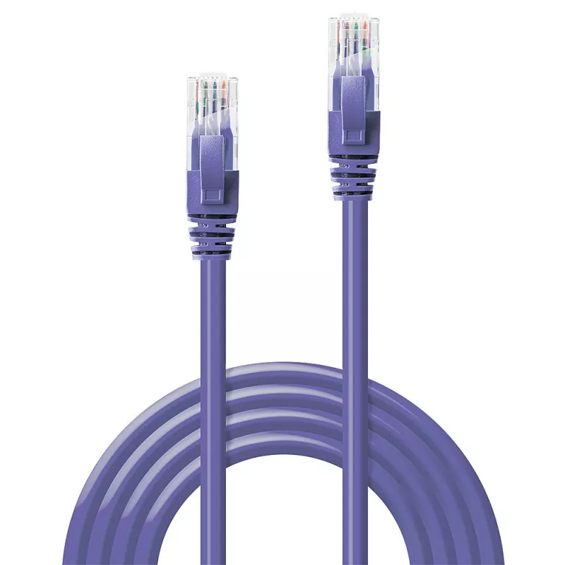 Lindy 30m Cat.6 U/UTP tinklo kabelis, violetinis, 30 m, Cat6, U/UTP (UTP), RJ-45, RJ-45, violetinis