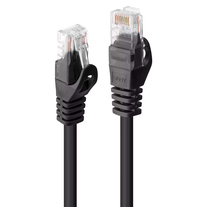 Lindy 48190 tinklo kabelis juodas 0,3 m Cat6 U/UTP (UTP)