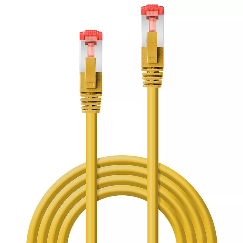 Tinklo kabelis Lindy RJ45–RJ45 Cat6 2 m, S/FTP, paauksuotos jungtys, geltonas