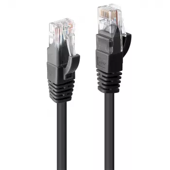 Tinklo kabelis Lindy 3 m Cat.6 RJ-45 U/UTP juodas