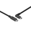 Lindy 0,5 m USB 3.2 tiesus USB-C į 90° kampuotą USB-C kabelis, 10 Gbps