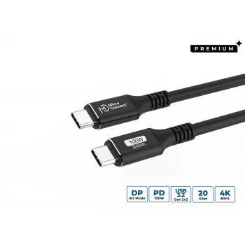 Microconnect MC-USBCC6 USB laidas USB 3.2 Gen 2x2 6 m USB C juodas