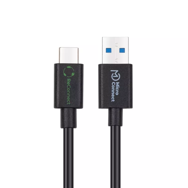 Microconnect ECO-USB3.2CA1 USB laidas USB 3.2 Gen 2 (3.1 Gen 2) 1 m USB A USB C Juoda