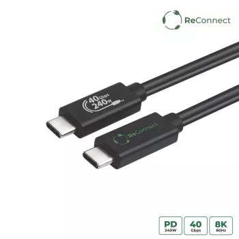 USB4 kabelis MicroConnect ReConnect ECO-USB4CC1 — USB4 duomenų/įkrovimo kabelis (modelis ECO-USB4CC1)