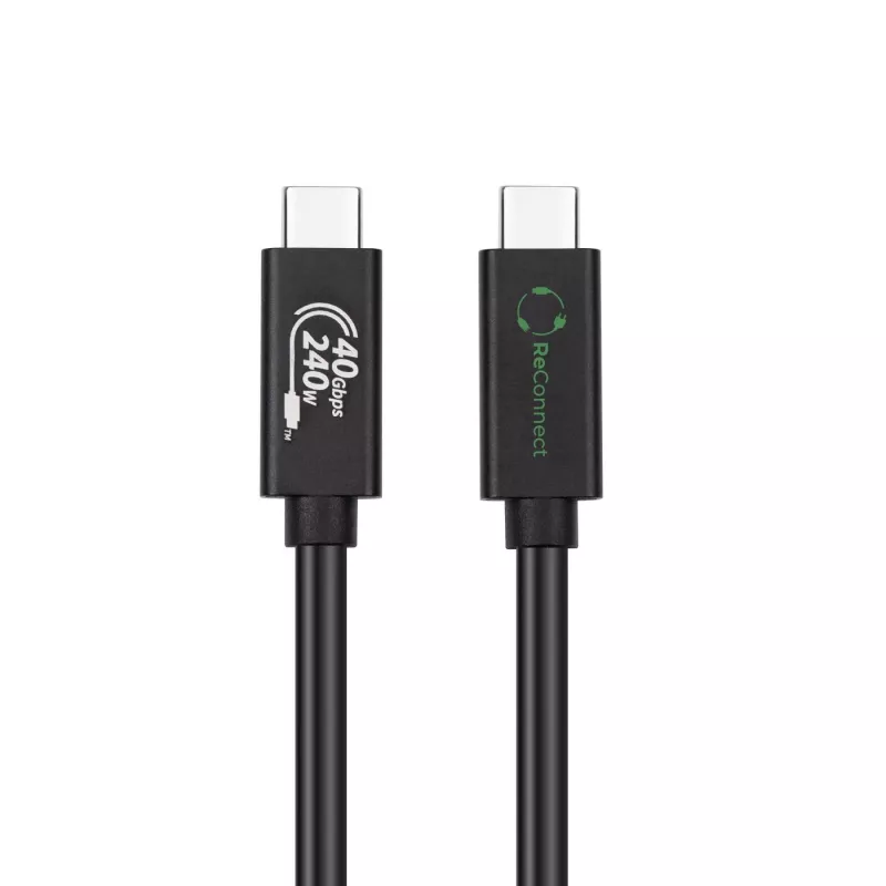 USB4 laidas MicroConnect ReConnect ECO-USB4CC05 40 Gbps 100 W, USB-C į USB-C