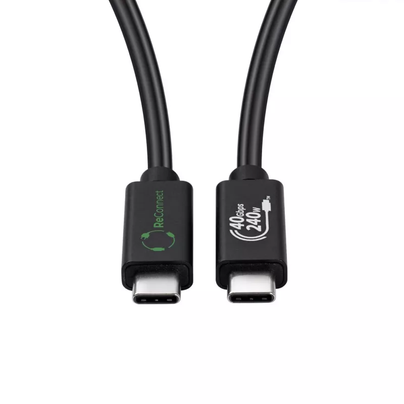 USB4 laidas MicroConnect ReConnect ECO-USB4CC05 40 Gbps 100 W, USB-C į USB-C