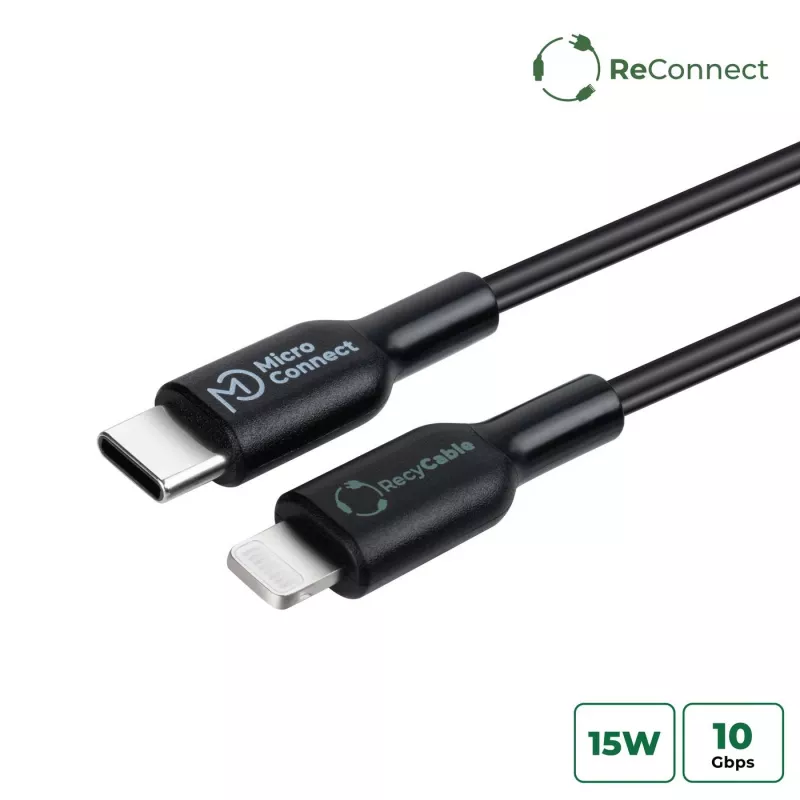Microconnect ECO-USB3.1CL1 Lightning laidas 1m juodas USB C jungtis