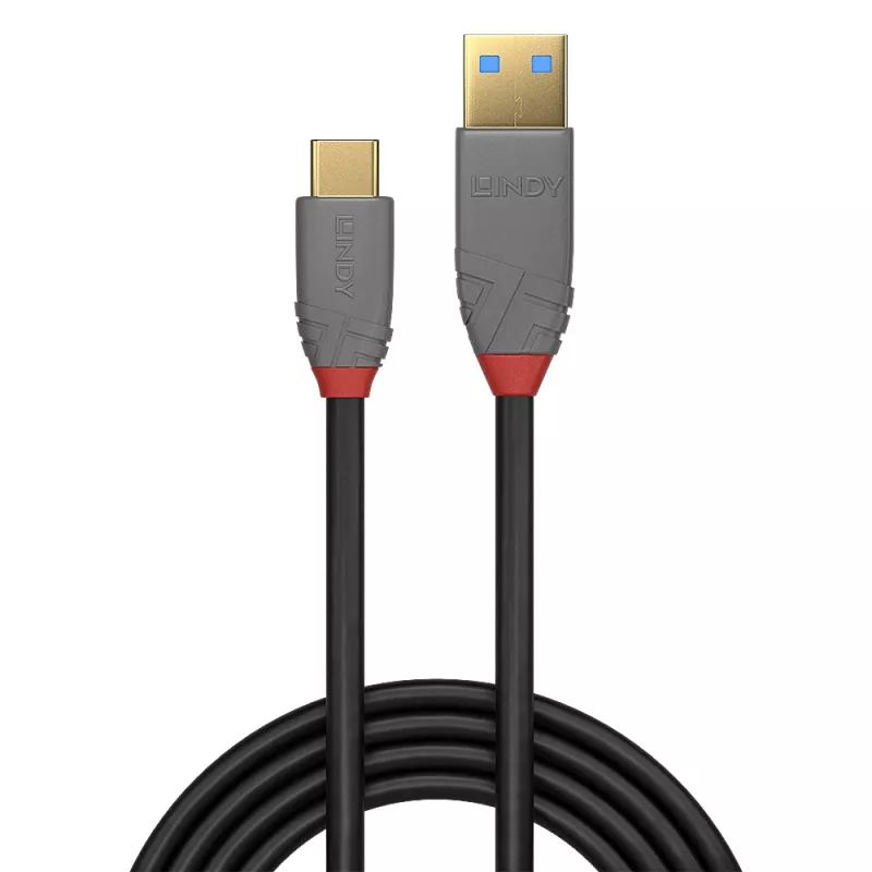 Lindy 3m USB 3.2 Type A to C kabelis 5A PD Juoda