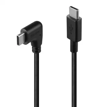 Lindy 1m USB 2.0 tiesus USB-C į stačiu kampu sulenktą USB-C kabelis